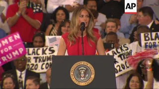 First Lady Says She Has Big Plans at Fla. Rally