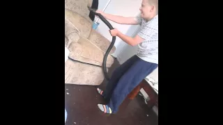 Boy with hoover (August 2015)