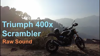 Triumph 400x Scrambler Raw Sound Symphony on Twisted Mountain Roads