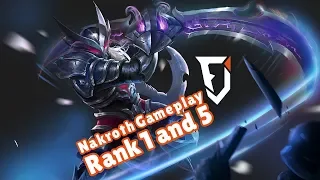 Arena of Valor | Nakroth Gameplay Deutsch | Smurf Game mit Rang 1 und Rang 5 (shurko) | German