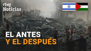 ISRAEL-GAZA: Imágenes AÉREAS de la DESTRUCCIÓN en la FRANJA tras los BOMBARDEOS ISRAELÍES | RTVE