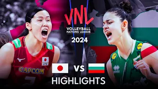 🇯🇵 JAPAN vs BULGARIA 🇧🇬 | Highlights| Women's VNL 2024