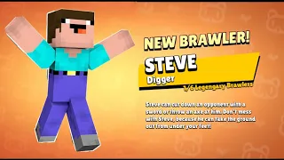 I GOT Steve in Brawl Stars! | New Brawler Steve| Brawl Stars | Minecraft