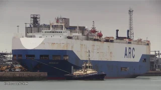 ARC "Resolve" Vehicle Carrier set sail from Southampton Docks for Baltimore (USA) 04/10/18