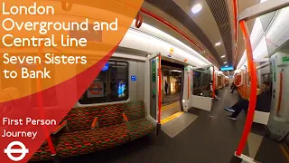 London Underground & London Overground First Person Journey - Seven Sisters to Bank via Liverpool St