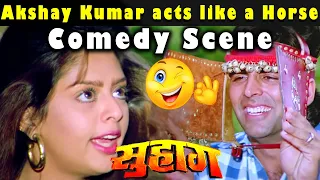 Akshay Kumar acts like a Horse | Comedy Scene from Movie Suhaag