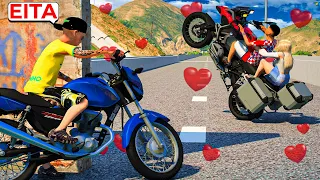 MEU AMIGO LEVOU A MENINA PRA RUA DO GRAU DE MOTO | GTA 5: VIDA REAL #632