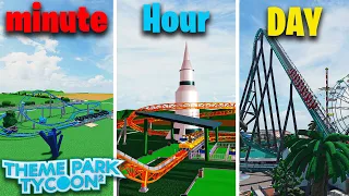 Building an ENTIRE Theme Park in 1 MINUTE, 1 HOUR, and 1 DAY!