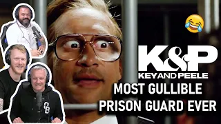 Key & Peele - The Most Gullible Prison Guard Ever REACTION!! | OFFICE BLOKES REACT!!