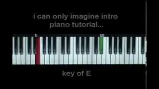 tutorial piano intro i can only imagine