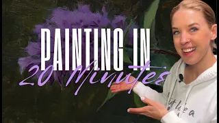 20 Minute Painting! Video 8 - Purple Lilacs in Oils with Anna Rose Bain