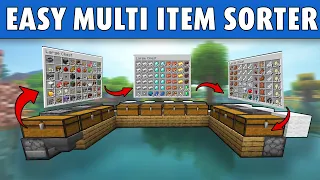 Minecraft Easy Multi Item Sorter: Expandable, Full Auto 1.17 Tutorial [Java]