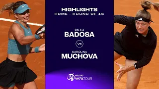 Paula Badosa vs. Karolina Muchova | 2023 Rome Round Of 16 | WTA Match Highlights