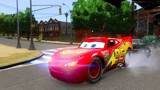 Crazy Lightning McQueen Crashes - GTA 4 Real Car Crashes Ep.29