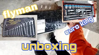 unboxing Flyman combination wrench 8 to 32mm and Euro king Socket wrench 8 to 32mm