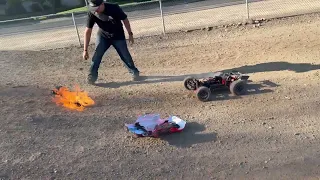 BATTERY FIRE!!! Traxxas XRT 8s