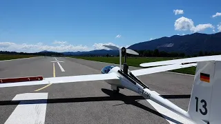 ALC Lesce-Bled self-launch sailplane takeoff. *STARTUP AND TAKEOFF*