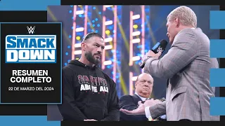 WWE SmackDown 22 Marzo 2024 - Resumen Completo en Español