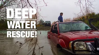 ABANDONED 4WD RESCUED From FLOODED RIVER! Insane Rakaia River Run - DEEP Water & DROWNED Trucks!!!