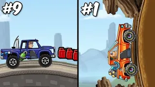 10 Maps from EASY to IMPOSSIBLE - Hill Climb Racing 2