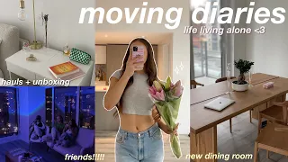 moving diaries ♡.•* new furniture & packages, living alone so far, & finding pinterest inspo!