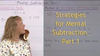 Strategies for mental subtraction, part 1 (grades 2-3)