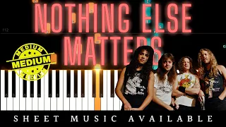 Nothing Else Matters by Metallica (Intermediate Piano Tutorial)