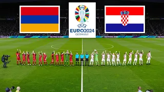 Armenia vs Croatia ● UEFA Euro 2024 Qualification | 11 September 2023 Gameplay