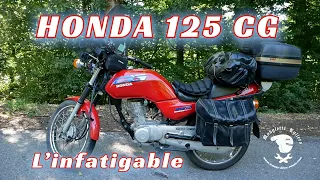 HONDA 125 CG l'infatigable. J'ai rencontré Olivier lors d'un road trip sympa avec sa 125.