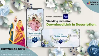 4K Water Colour & Floral Wedding Invitation Free Download For After Effects 100% Free@rockncreation
