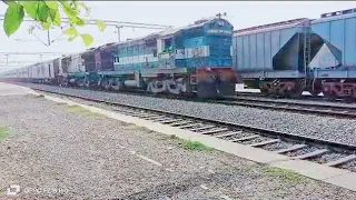 Rare Of Rarest Scene : WDG3A Alco Leads Demu Passengers Trains Furiously Crossing At Railgate