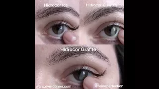 Solotica Hidrocor Ice, Grafite and Quartzo from The Eye Corner - on dark brown eyes