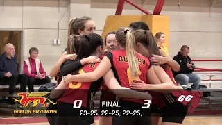 Guelph Gryphons vs Ottawa Gee-Gees - Women's Volleyball Highlights