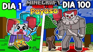 🤡Sobreviví 100 DÍAS siendo un PAYASO en Minecraft HARDCORE!