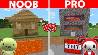 Minecraft NOOB vs PRO: PRANK HOUSE BUILD CHALLENGE