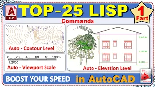 Top 25 Lisp Command | Lisp Command | Tips & Tricks | Lisp Tutorial | AutoCAD Tutorial | PART-1