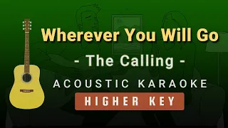 Wherever You Will Go - The Calling(Higher/Female Key Acoustic Karaoke)