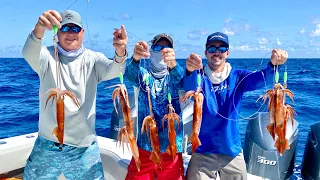 *INSANE* Squid Migration!! Full Stringer! How to Catch Clean and Cook Squid!