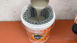 Handmade Cement Ideas.   How To Cast Beautiful Flower Pots From PVC Pipes And Cement.