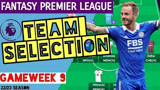 FPL GAMEWEEK 9 TEAM SELECTION AND CAPTAIN | FPL RAY