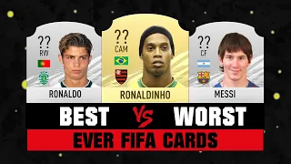 50+ Footballers BEST VS WORST Ever FIFA Cards! 😱🔥 ft. Ronaldinho, Ronaldo & Messi!