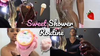 MY SWEET SHOWER ROUTINE 🍬🍦( In The Shower & After Shower) SMELL DELICIOUS ALL DAY | Naimah 💕