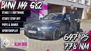 BMW M4 G82 Tuning | Weltpremiere!!!! | Stage 1 + Pops & Bangs +++ | FastTuning