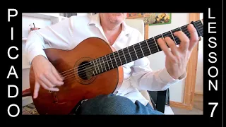 Picado Lesson 7 - Playing Bass Notes Together with Picado - Flamenco Guitar Technique Tutorial