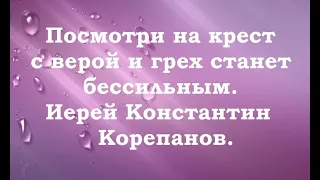 Посмотри на крест с верой и грех станет бессильным. Иерей Константин Корепанов.