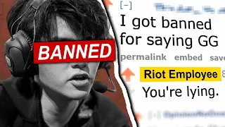 How RIOT GAMES Banned Players For Weird Reasons