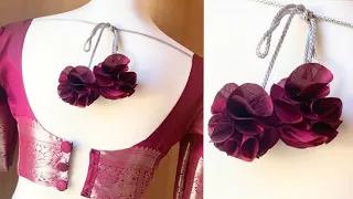 Flowers लटकन making for Blouse at home /party wear Blouse #लटकन making easy method