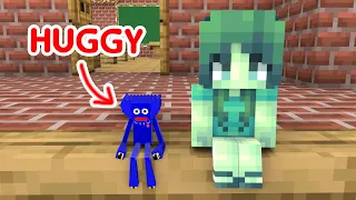 Monster School : HUGGY WUGGY and BABY ZOMBIE GIRL - Minecraft Animation