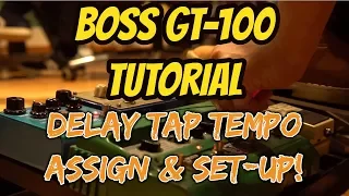 Boss GT 100 Tutorial - Delay Tap Tempo Assign Setup