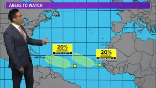 Tropical update: Tracking two tropical waves that have low chance of development